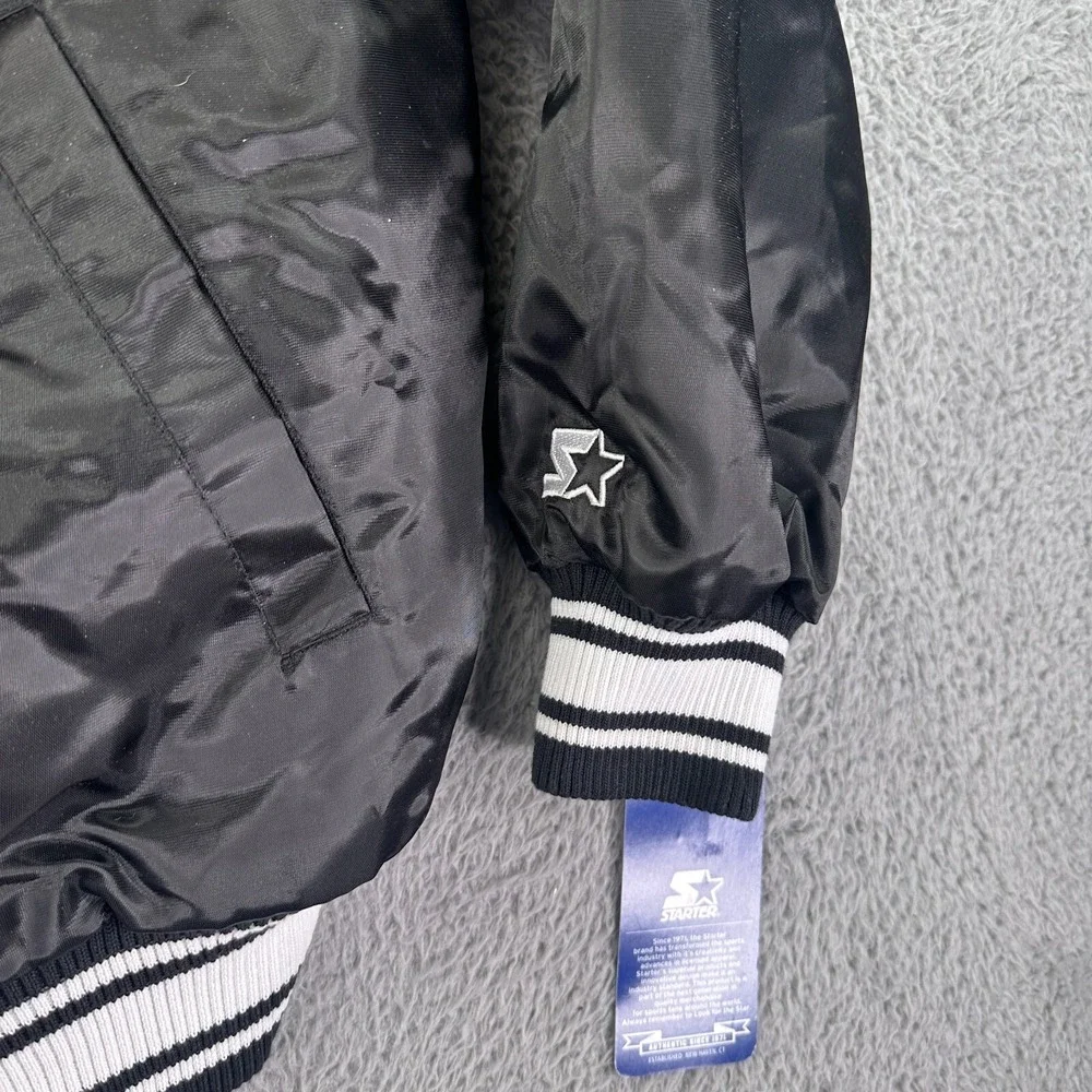 Starter Varsity Bomber Jacket Mens Medium Black Denver Thursday Night Football